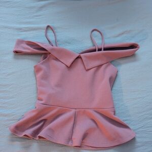 Charlotte Russe Pink Off-Shoulder Blouse